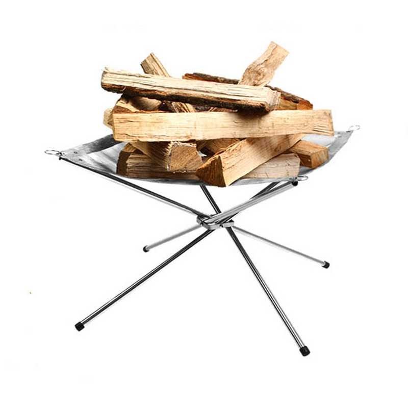 Soporte para fogata portátil y liviano GLOP para acampar, hacer picnics y realizar actividades al aire libre.