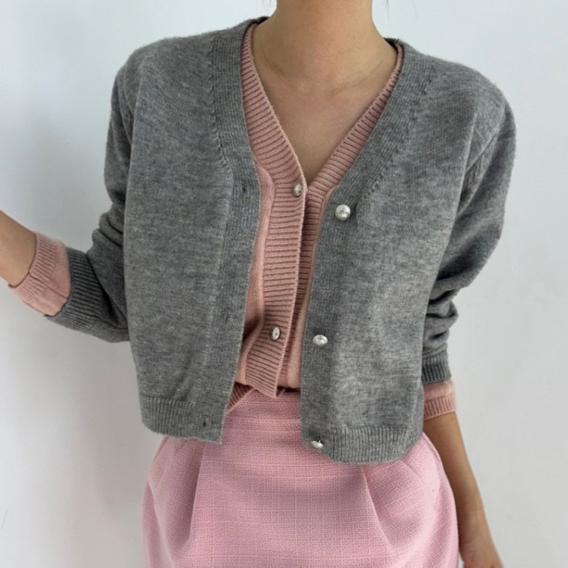 Suéter falso de dos piezas con hebilla adelgazante