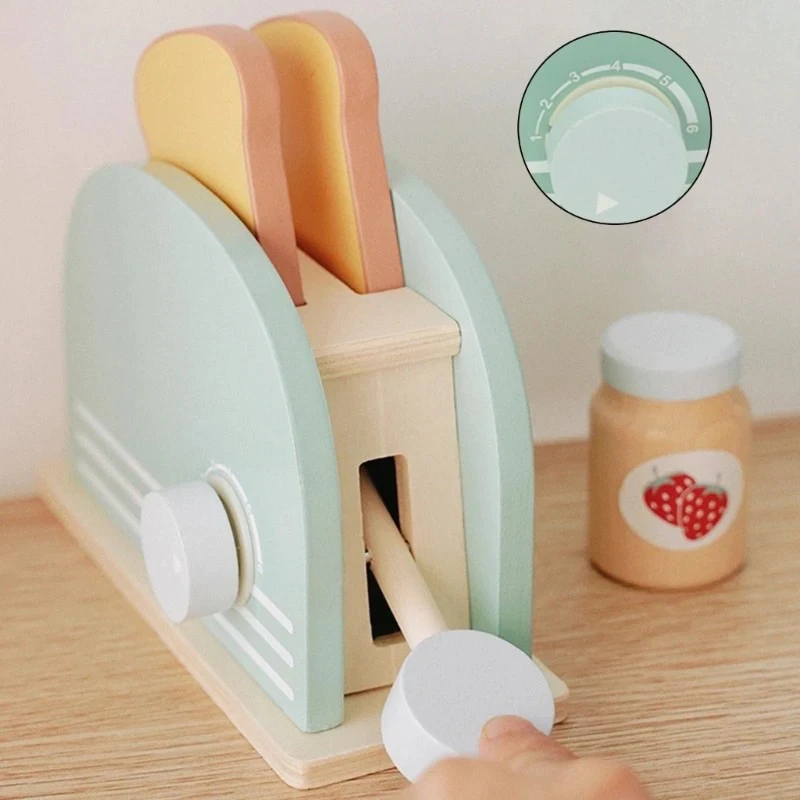 "My Little Bread Maker – Wooden Toy Pretend Play for Kids. Safe, durable, and fun, this eco-friendly wooden toy set helps children develop motor skills and creativity through role-playing baking fun.