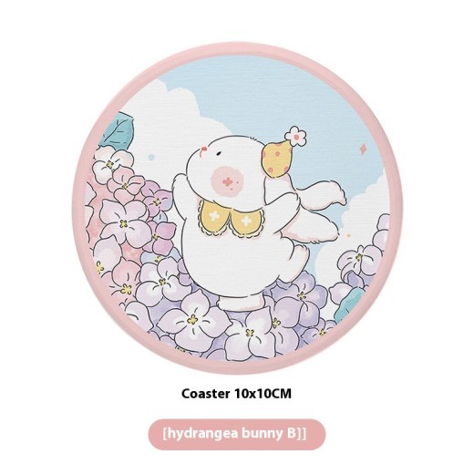 Posavasos de barro de diatomeas con dibujos animados de Ins para baño, almohadilla hidrofílica de secado rápido