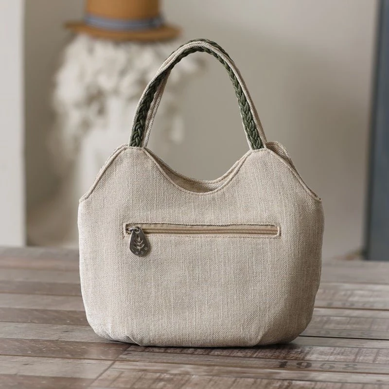 Bolso de mano étnico tejido con múltiples capas, bolso de mujer con diseño de calabaza, bolso informal de lona tridimensional.