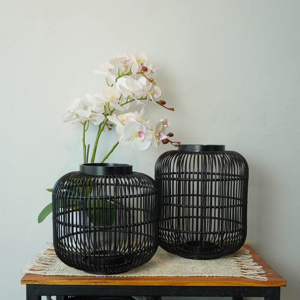 Lámpara de pie de bambú