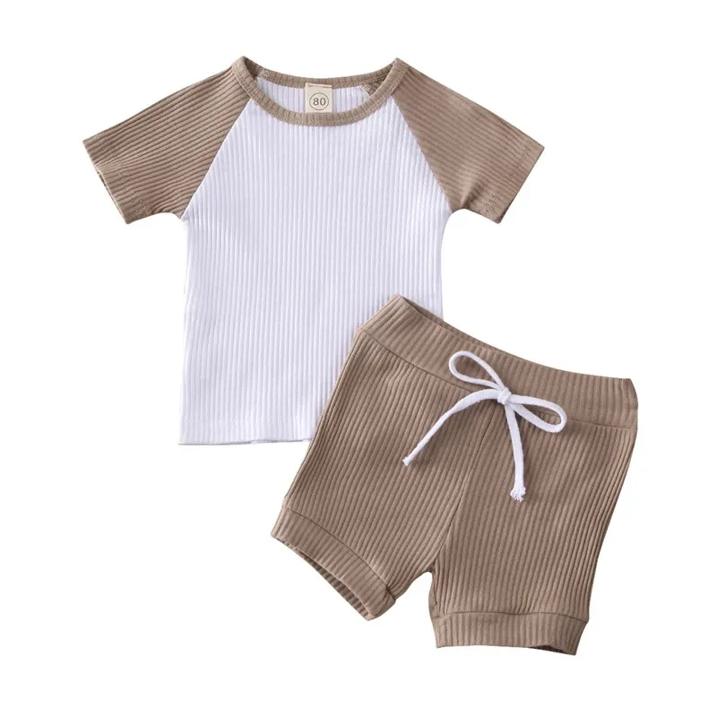 Conjunto de 2 camisetas y pantalones cortos para bebé y niño
