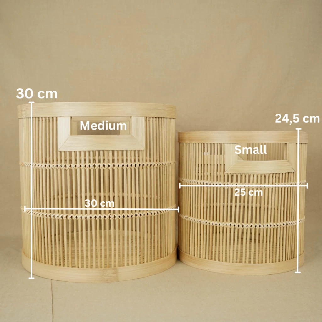 Cesta de bambú de cala