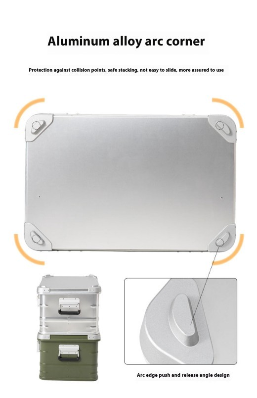 Keep your camping gear organized and secure with the Outdoor Aluminum Alloy Storage Box. Durable, lightweight, and portable, it’s the ideal solution for wild camping, vehicle-mounted storage, and outdoor adventures.