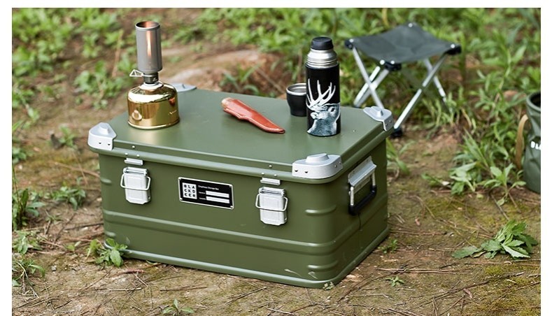 Keep your camping gear organized and secure with the Outdoor Aluminum Alloy Storage Box. Durable, lightweight, and portable, it’s the ideal solution for wild camping, vehicle-mounted storage, and outdoor adventures.