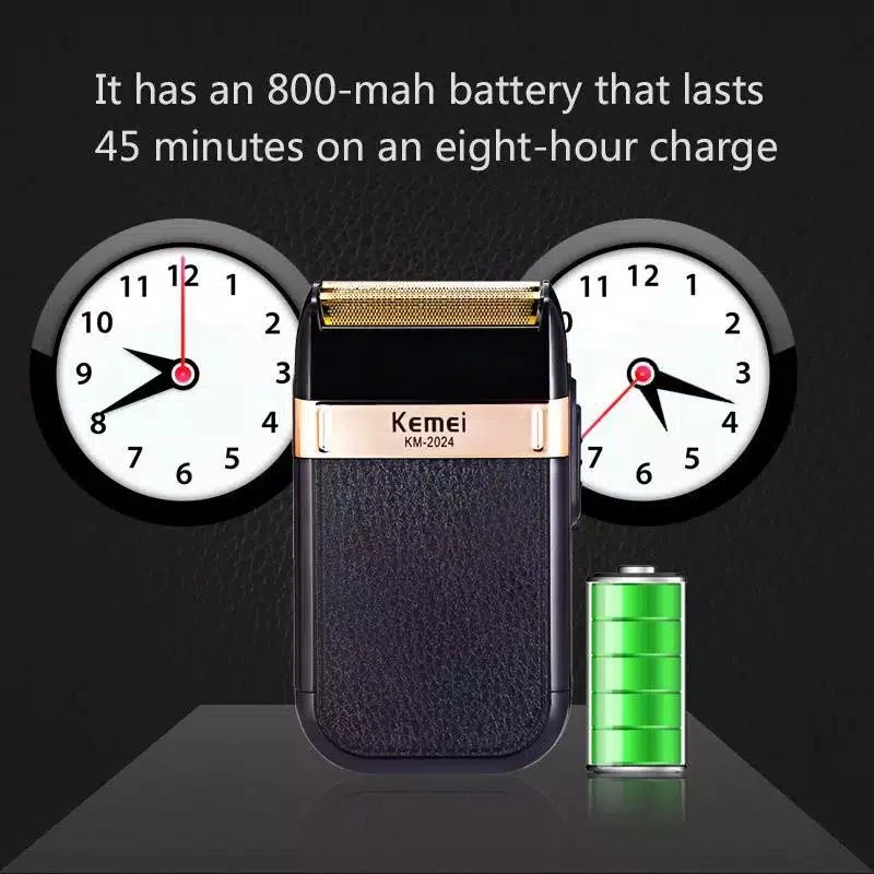 Experience a close, smooth shave with the KEMEI KM-2024 Shaver Waterproof Tool. Perfect for both wet and dry shaving, this durable, ergonomic beard trimmer offers precision, convenience, and long battery life.