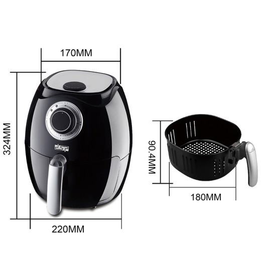 Freidora eléctrica multifuncional para papas fritas, freidora de aire