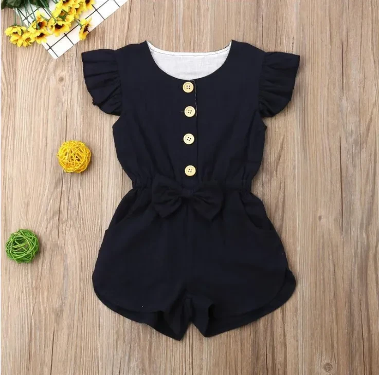 Ropa para niñas pequeñas, bebés, niñas, verano, volantes, manga