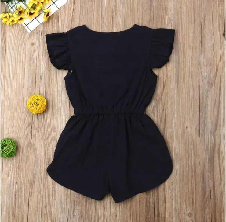 Ropa para niñas pequeñas, bebés, niñas, verano, volantes, manga