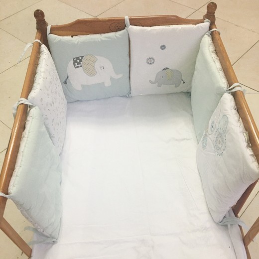 Cuna de elefante de algodón para bebé