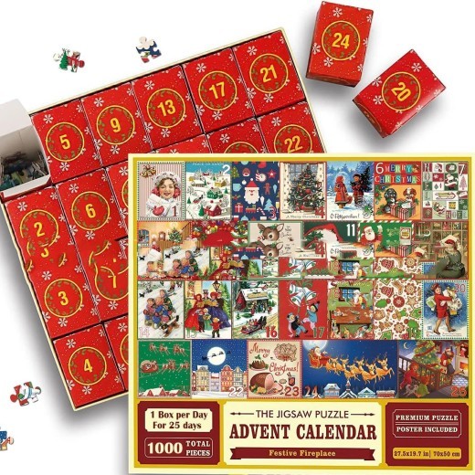 Cuenta regresiva de rompecabezas para regalo de Navidad