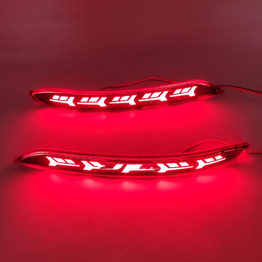 Luz de parachoques con flujo de agua, serpentina LED especial modificada, freno de dirección