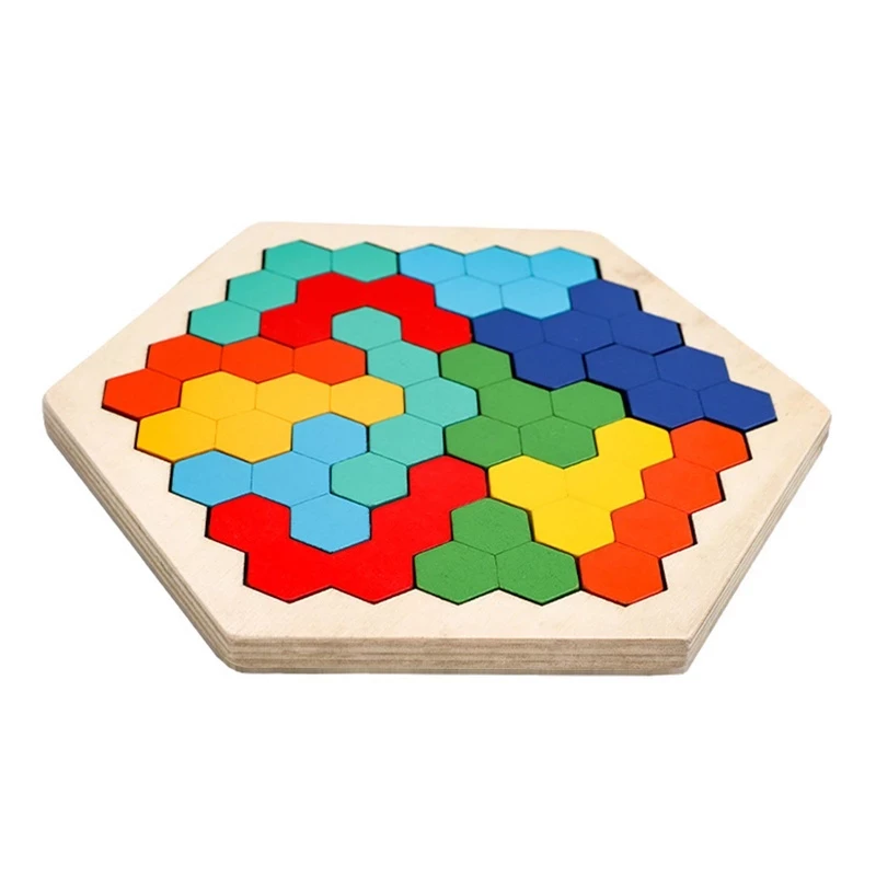 Rompecabezas de madera Geetoy Tangram, juguetes educativos, rompecabezas de madera colorido para niños
