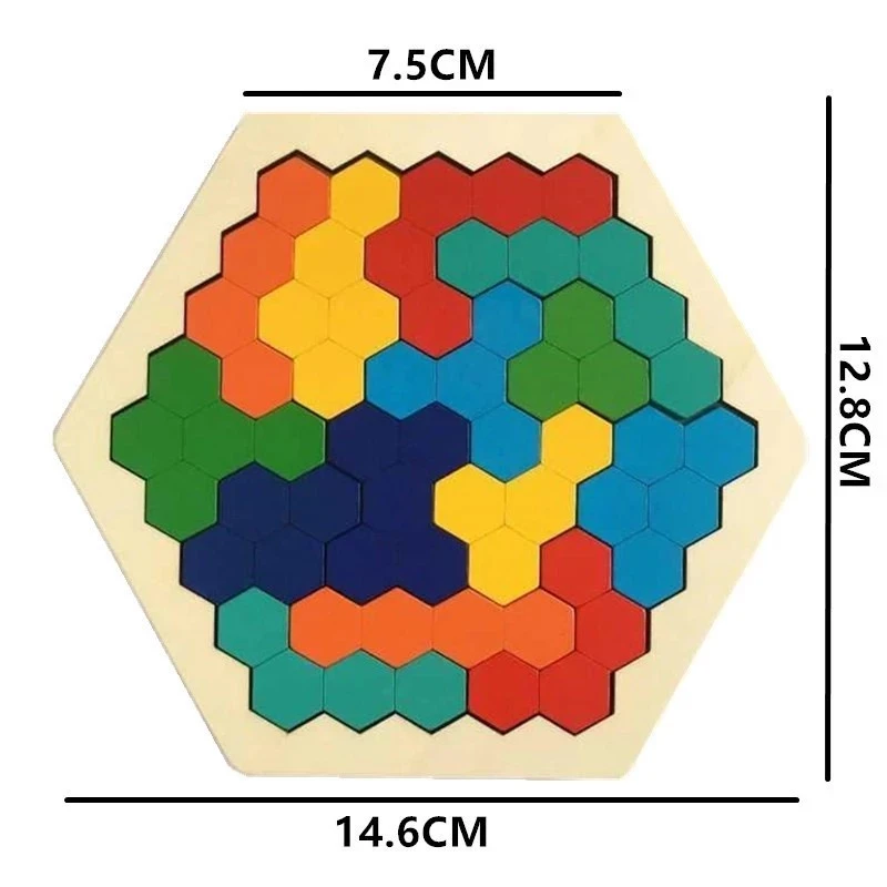 Rompecabezas de madera Geetoy Tangram, juguetes educativos, rompecabezas de madera colorido para niños