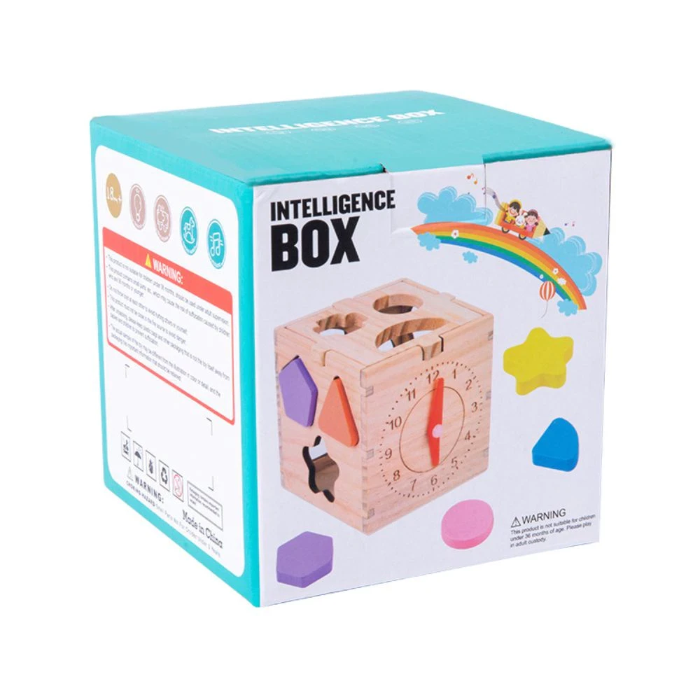 MK907 Juguete Educativo Rompecabezas de Madera de Motocicleta Geometría Caja de Juguetes de Madera 3D