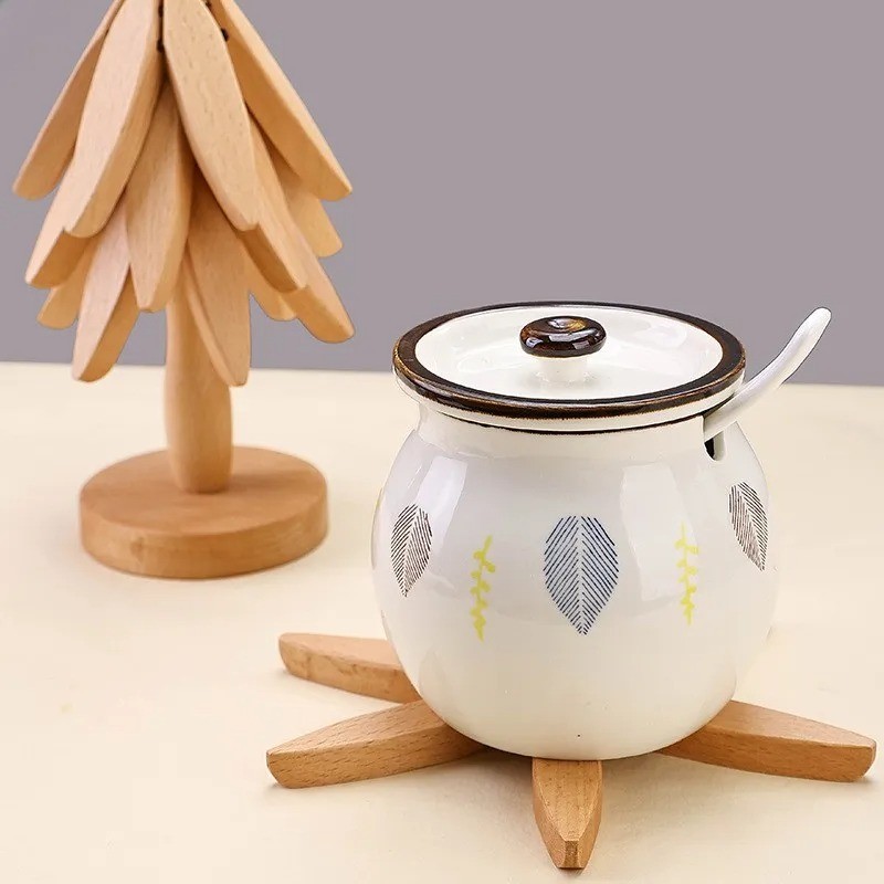 Juego de salvamanteles y posavasos de madera artesanales