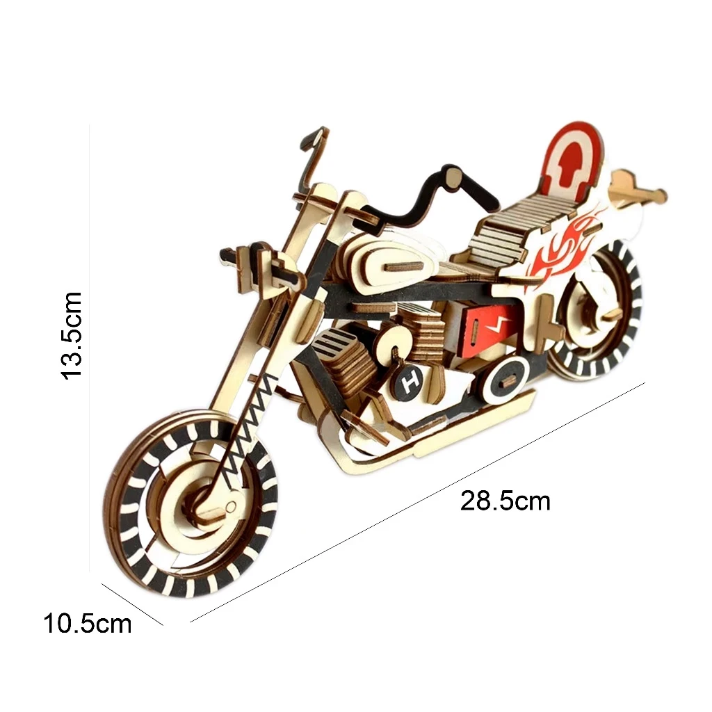 Rompecabezas de madera - Vehículo de rompecabezas de madera 3D - DIY - simulación de motor grande