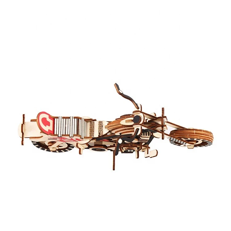 Rompecabezas de madera - Vehículo de rompecabezas de madera 3D - DIY - simulación de motor grande