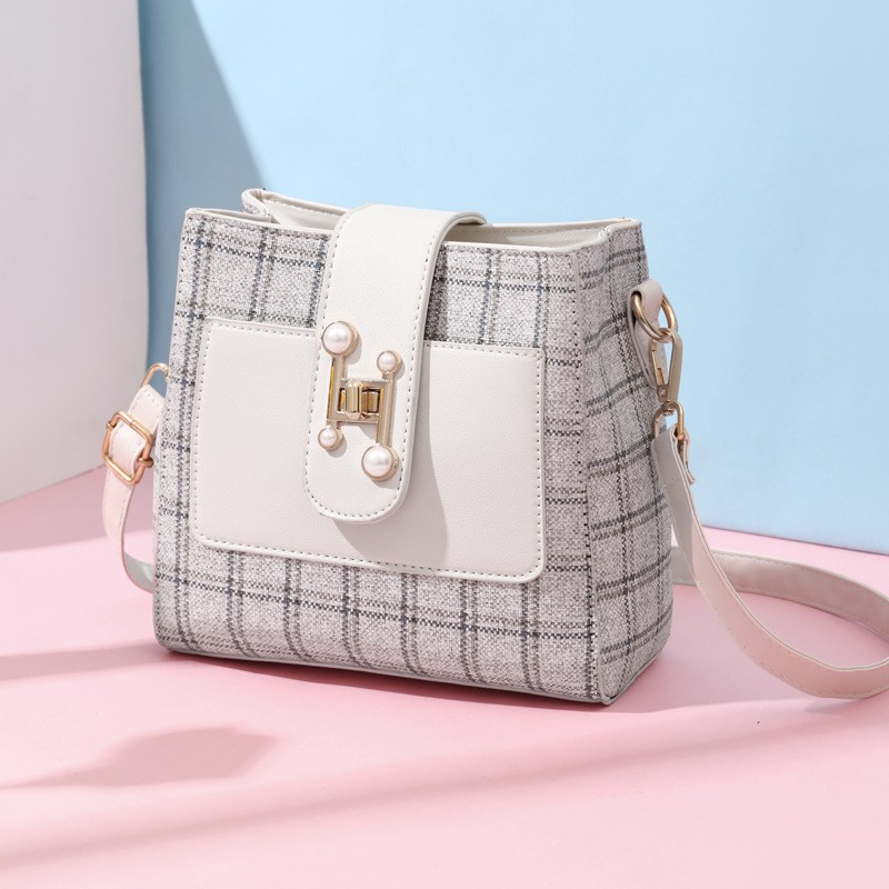 Bolso bandolera de un solo hombro, estilo cubo, para el tiempo libre