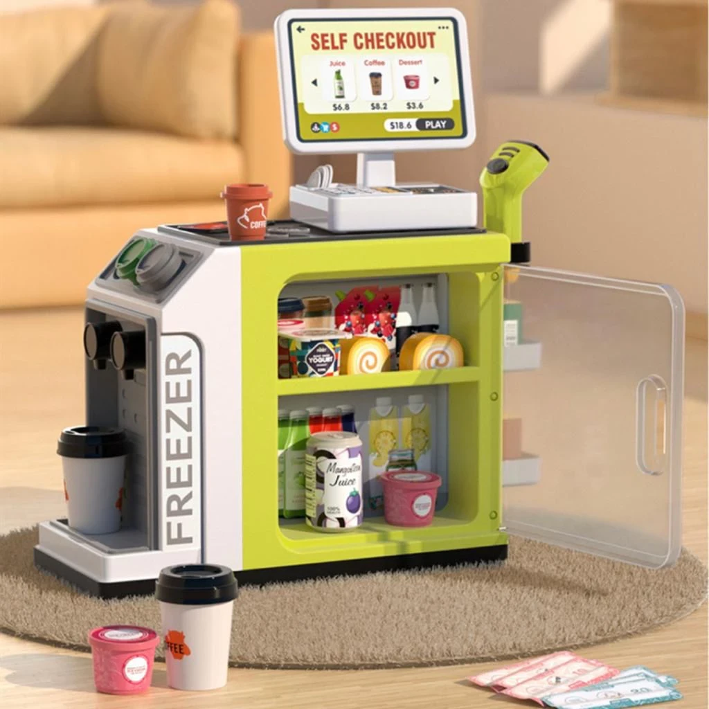 [TMA] Juego de juguetes para niños de supermercado, escáner de cajero, simulación de cajero, venta de compras de supermercado, juegos de compras