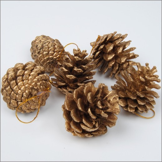 Colgante de Navidad con piñas de pino para decoración natural