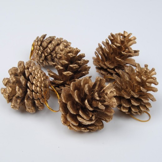 Colgante de Navidad con piñas de pino para decoración natural