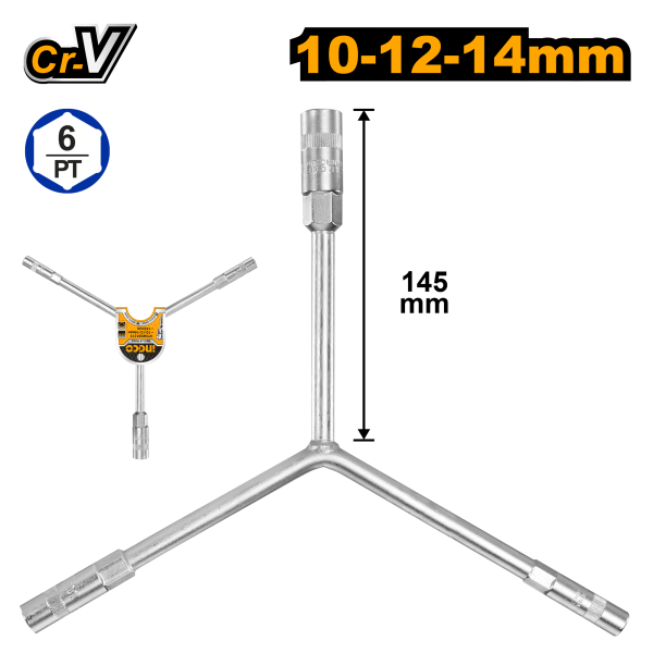 Llave de tubo tipo Y 10-12-14 mm