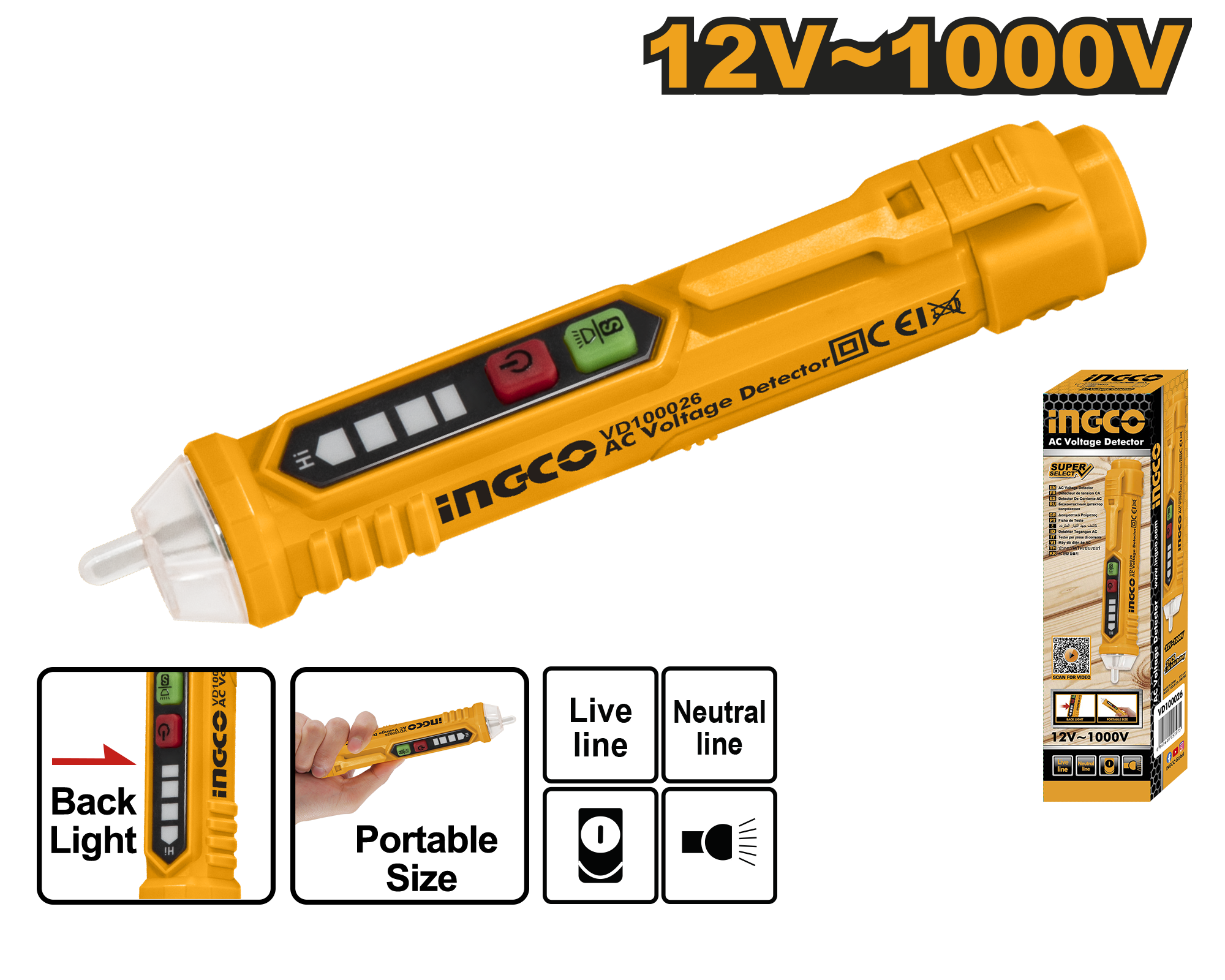 Detector de voltaje CA 12V ~