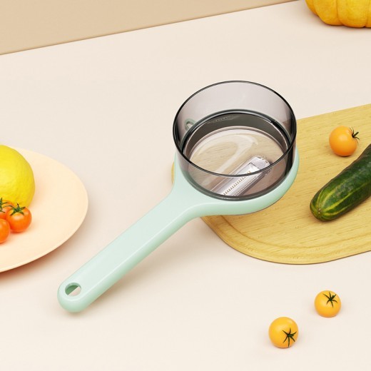 Pelador multifuncional de cocina con cubo, raspador, cuchillo pelador de frutas, utensilios de cocina