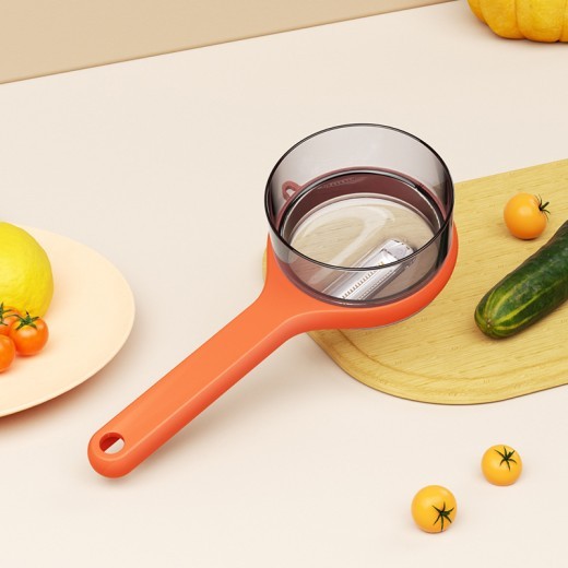 Pelador multifuncional de cocina con cubo, raspador, cuchillo pelador de frutas, utensilios de cocina