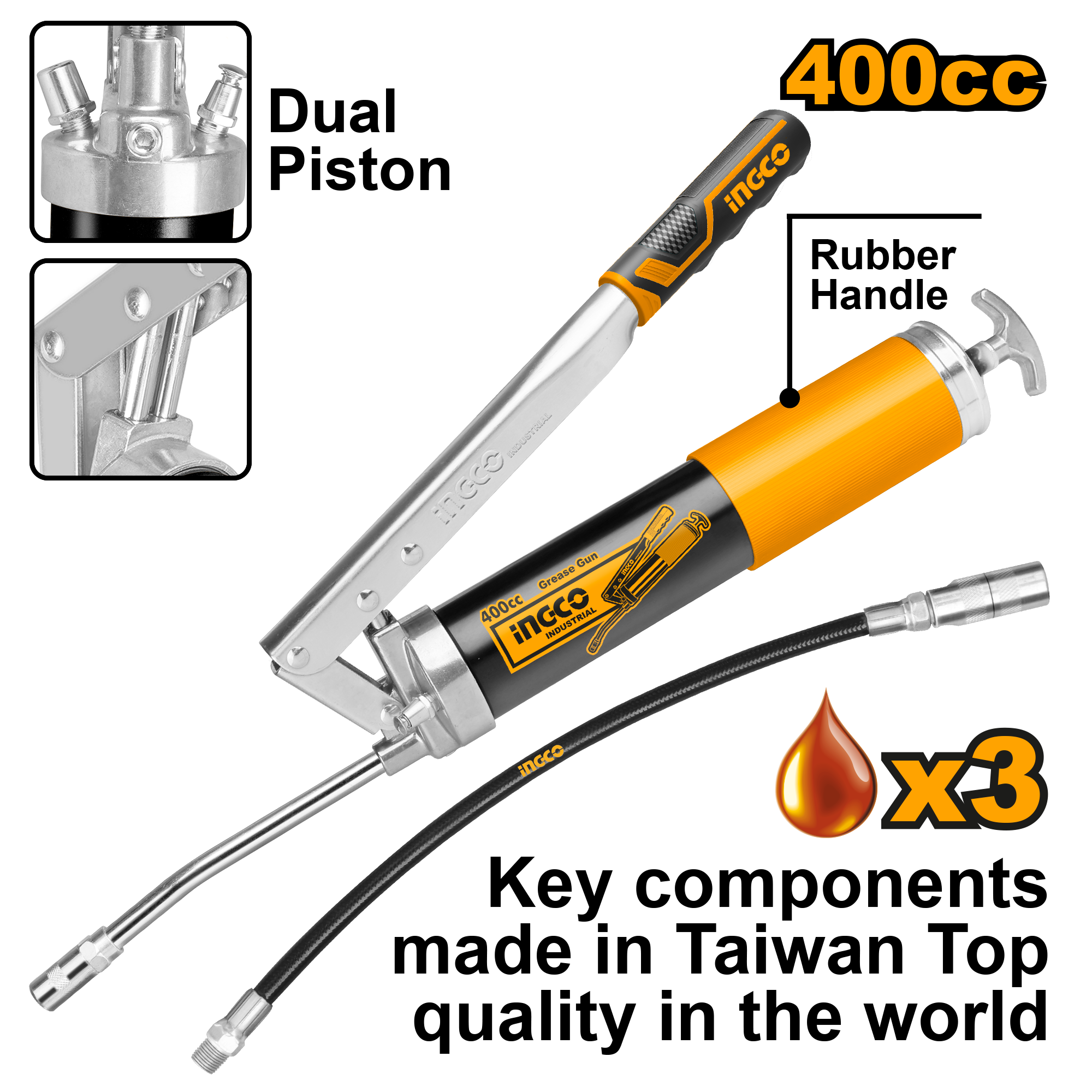 Pistola de engrase 400cc/