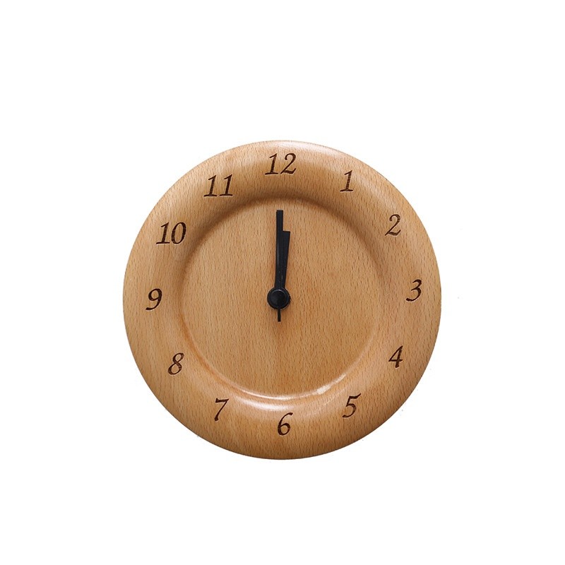Reloj de madera maciza para decoración de sala de estar, moderno y minimalista.