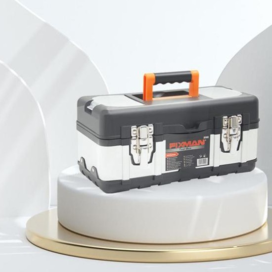 Caja de herramientas de hardware para el hogar, caja de piezas de acero inoxidable