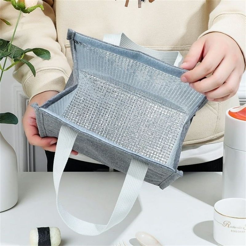 Bolsa térmica para el almuerzo, lonchera de aluminio, lonchera estampada para niños 021