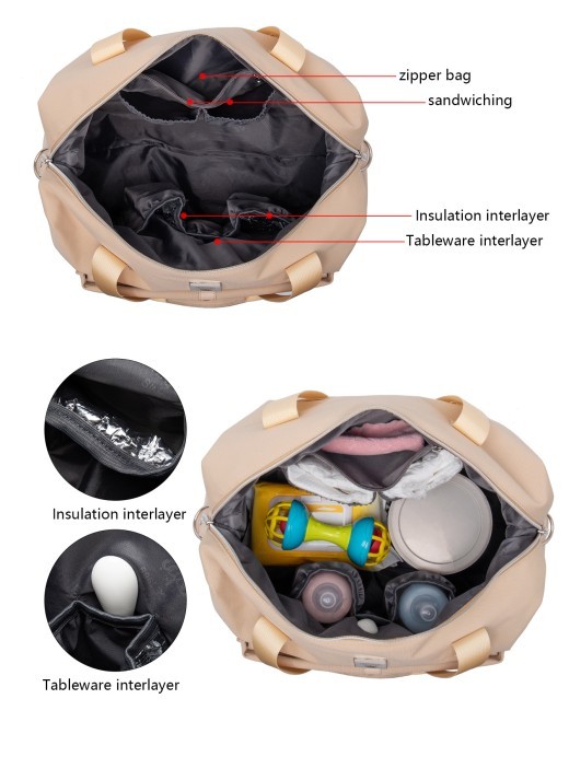 Bolsa de momia de gran capacidad para guardar pañales de viaje en espera de entrega