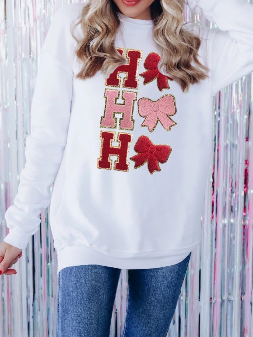 Sudadera con capucha y estampado navideño para mujer, con lentejuelas y árbol de Navidad, estilo otoño 2024
