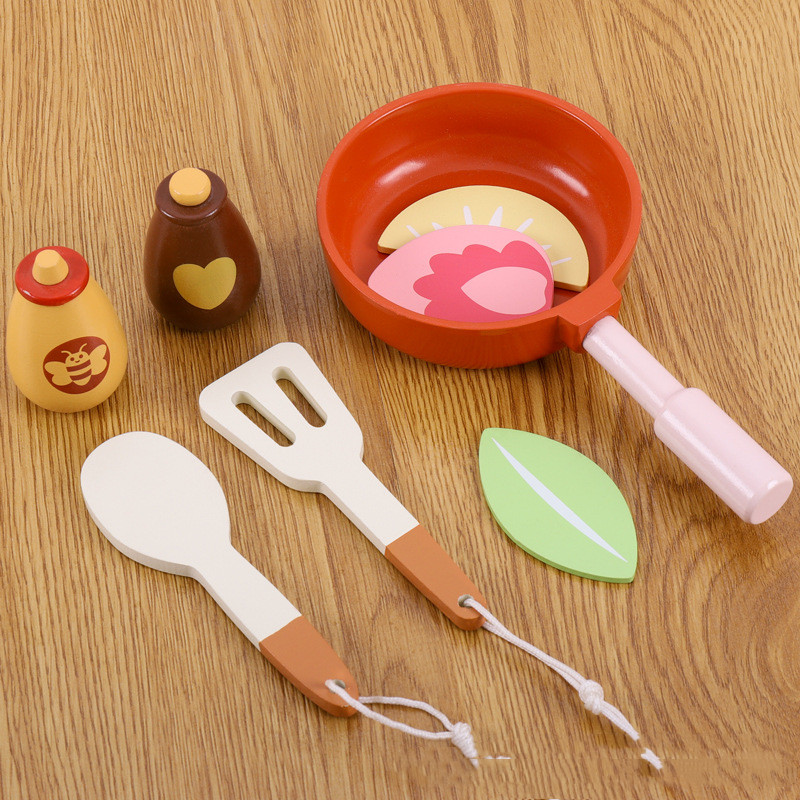 Mini juego de cocina de madera para regalar en el Día del Niño