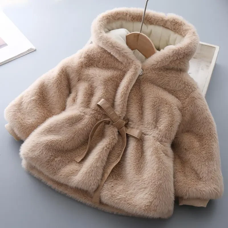Ropa de invierno para bebés y niños, suéter de lana acolchado de terciopelo.