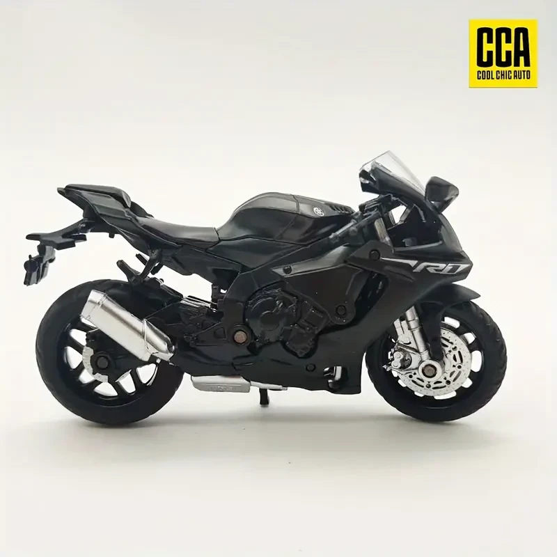 1:18 Motocicleta negra extraíble Exquisito modelo de coche Colección Adorno Modelo