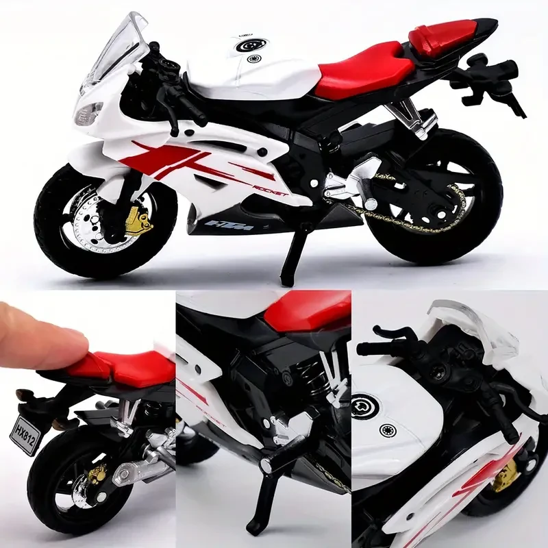 1:18 Decoración de coche de plástico para el hogar Vehículo todoterreno Colección Modelo de oficina Juguete Diecast Motocicleta Simulación Portátil