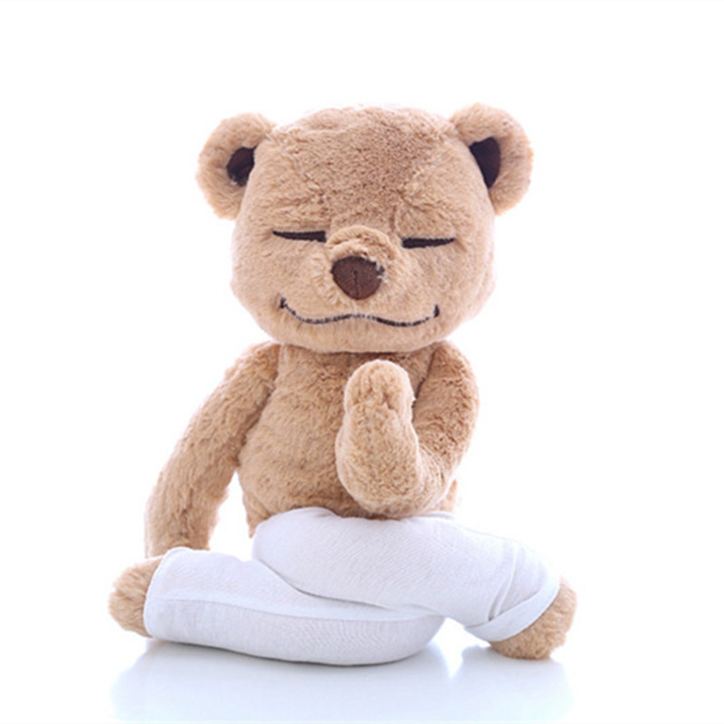 Oso de yoga creativo de 40 cm, peluche de oso de yoga, bonito y suave, regalo de Navidad para niños y niñas.