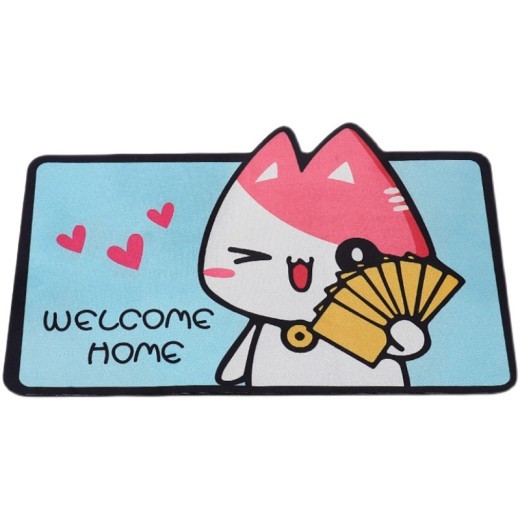 Felpudos de bienvenida con dibujos animados para la entrada, alfombras para el baño del hogar