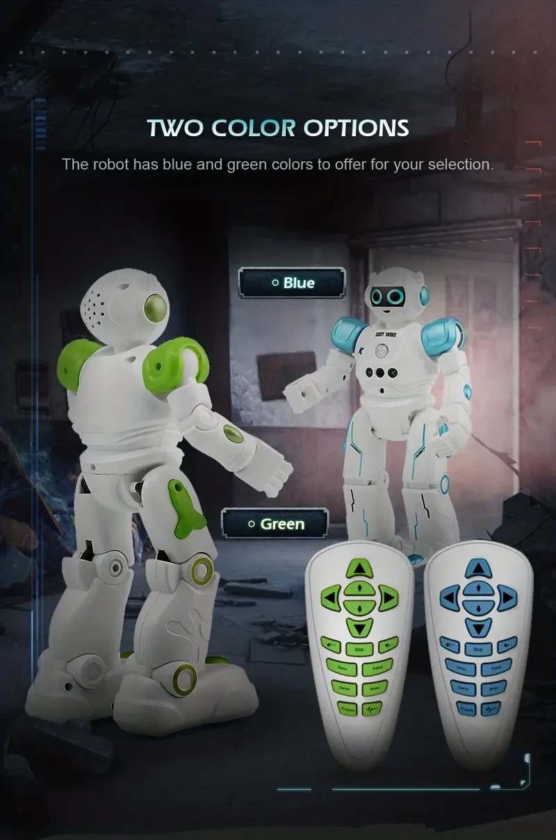 Robot Kedivik, Control de gestos, Evitación de obstáculos, Canto y baile, Programación inteligente, Demostración automática