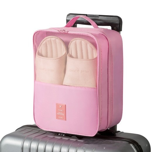 Bolsa de viaje para zapatos de tres capas, de tela Oxford gruesa