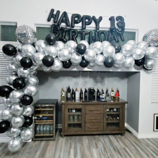 Juego de arcos de globos de película de aluminio para decoración de fiestas de cumpleaños