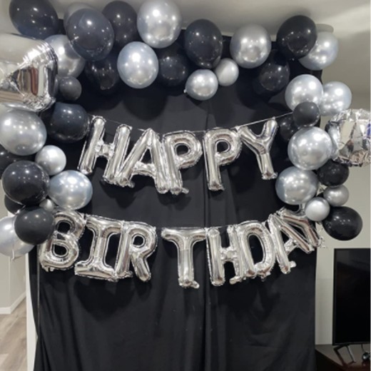 Juego de arcos de globos de película de aluminio para decoración de fiestas de cumpleaños