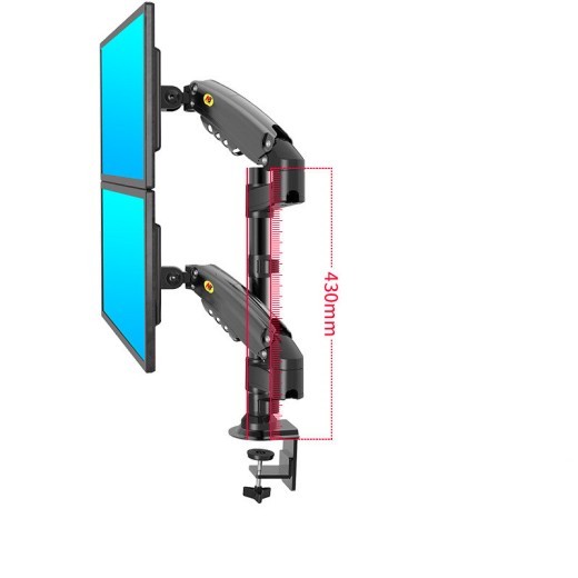Soporte para monitor de computadora F80, pantalla LCD de escritorio, doble pantalla, telescópico, giratorio, con elevación, F100A