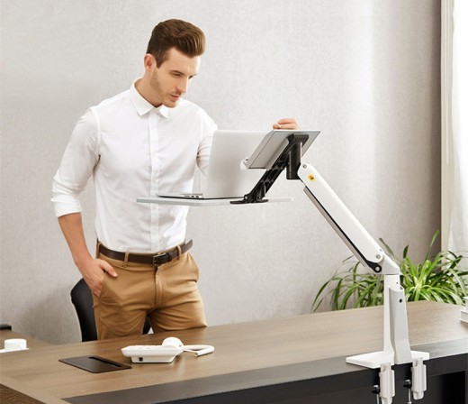 Soporte para monitor de computadora F80, pantalla LCD de escritorio, doble pantalla, telescópico, giratorio, con elevación, F100A