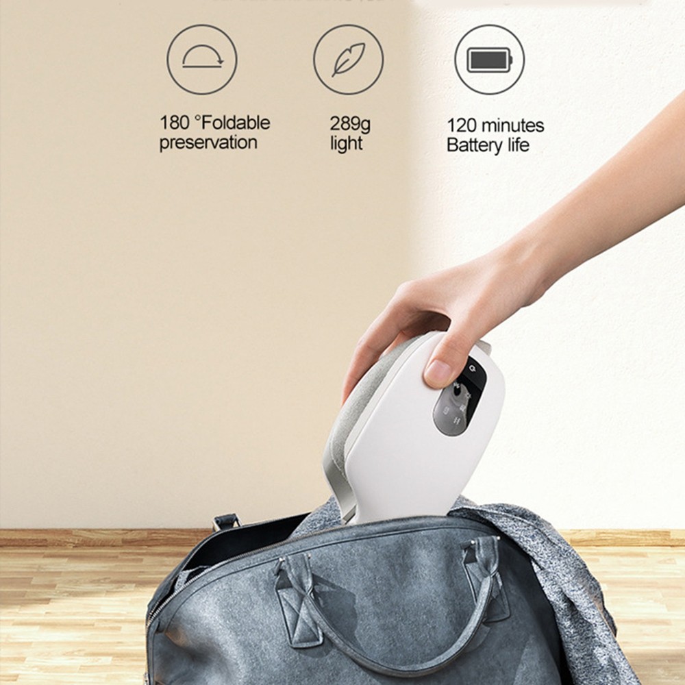 Masajeador de ojos recargable con compresas calientes de vapor para viajes y dormir